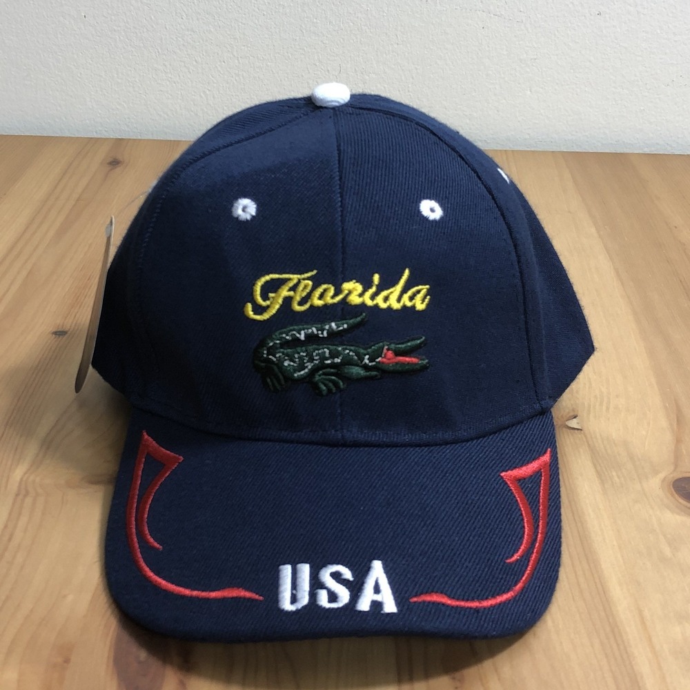 Florida USA Adjustable Hat Baseball Hat Cap Navy Gator